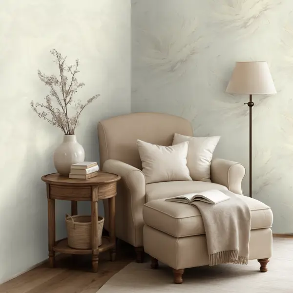 Обои флизелиновые Euro Decor Flora белые 1.06 м ED7325-00