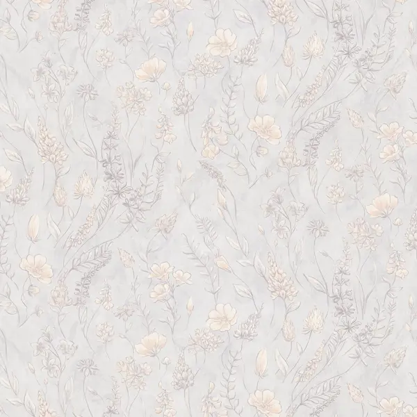 Обои флизелиновые Euro Decor Meadow серые 1.06 м ED7326-11