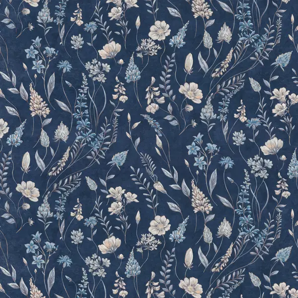 Обои флизелиновые Euro Decor Meadow синие 1.06 м ED7326-20