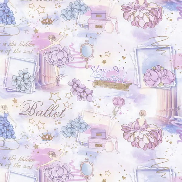 Обои флизелиновые Palitra Home Ballet розовые 1.06 м 71905-65