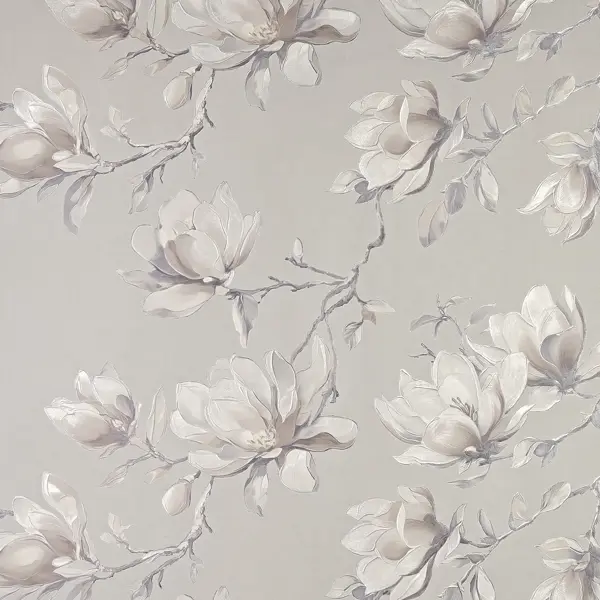 Обои флизелиновые Victoria Stenova Magnolia серые 1.06 м VS585106