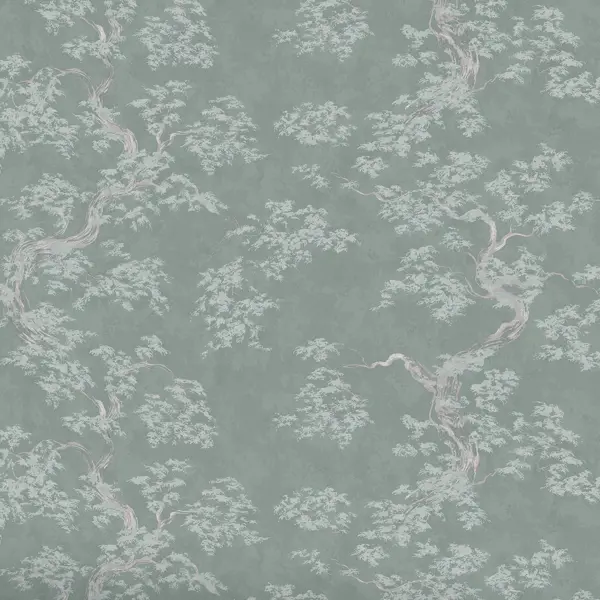 Обои флизелиновые Wallsecret Comfort Бонсай мятные 1.06 м 9156-25
