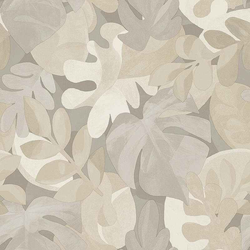 Обои Grandeco Perfect Harmony PH 3004 Винил на флизелине (0,53*10,05) Коричневый/Серый/Бежевый, Листья