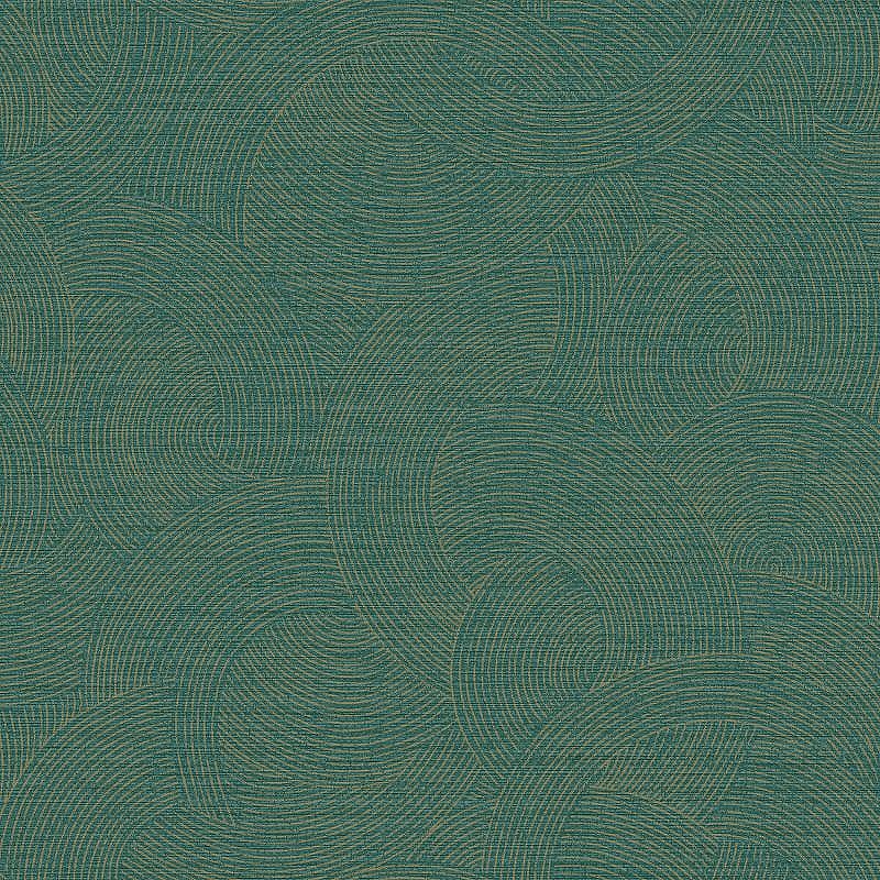 Обои Grandeco Perfect Harmony PH 3309 Винил на флизелине (0,53*10,05) Зеленый/Голубой/Бежевый, Круги/Полоса/Рогожка