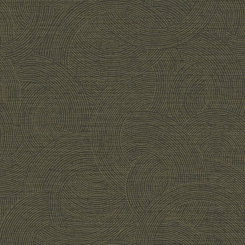 Обои Grandeco Perfect Harmony PH 3313 Винил на флизелине (0,53*10,05) Коричневый/Черный, Круги/Полоса/Рогожка
