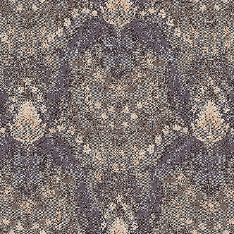 Обои LOYMINA British Style Forest BRIT6 012 Винил на флизелине (1*10,05) Коричневый/Фиолетовый, Листья/Цветы