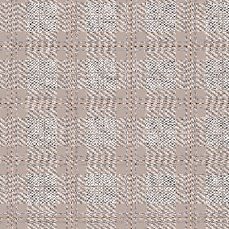 Обои LOYMINA British Style Forest BRIT7 002/2 Винил на флизелине (1*10,05) Бежевый/Серый, Клетка