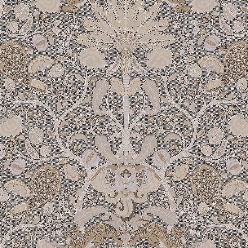 Обои LOYMINA British Style Garden BRIT10 002 Винил на флизелине (1*10,05) Бежевый, Птицы/Животные/Листья