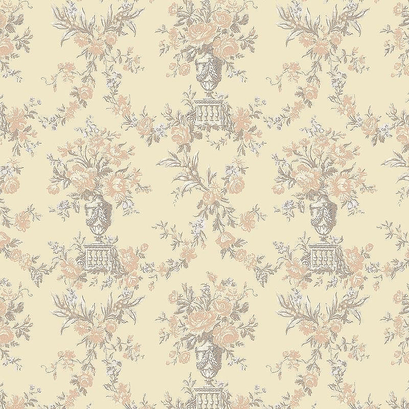Обои LOYMINA La Belle Epoque BQ2 002 Винил на флизелине (1*10,05) Бежевый, Цветы/Дамаск