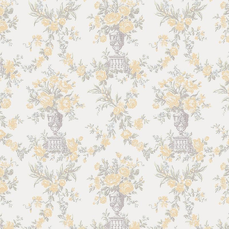 Обои LOYMINA La Belle Epoque BQ2 002/1 Винил на флизелине (1*10,05) Серебряный/Бежевый, Цветы/Дамаск