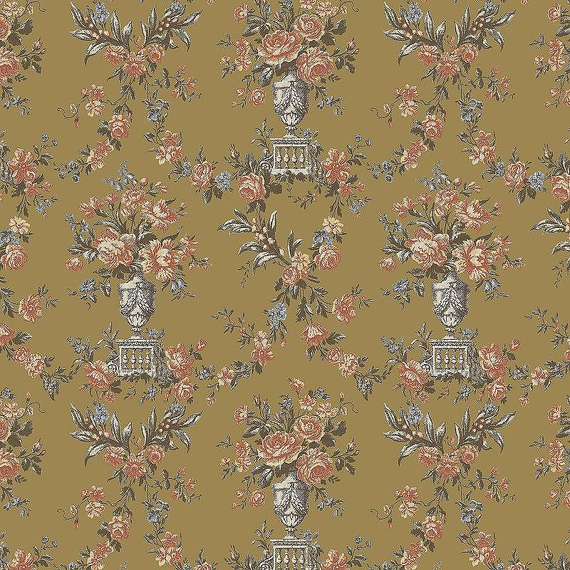 Обои LOYMINA La Belle Epoque BQ2 004 Винил на флизелине (1*10,05) Коричневый/Золото, Цветы/Дамаск