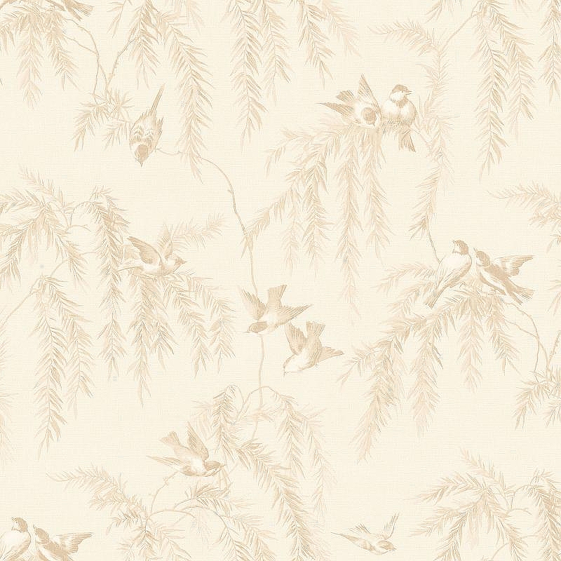 Обои LOYMINA Шелковый путь SLK5 001 Флизелин (1*10,05) Бежевый, Птицы/Листья