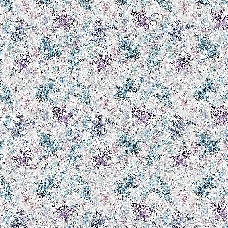 Обои Marburg Flora 47450 Винил на флизелине (0,53*10,05) Фиолетовый/Синий/Розовый, Листья/Абстракция