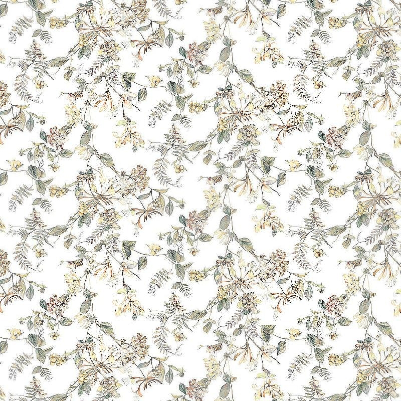 Обои Marburg Flora 47455 Винил на флизелине (0,53*10,05) Бежевый/Коричневый/Зеленый, Листья/Цветы
