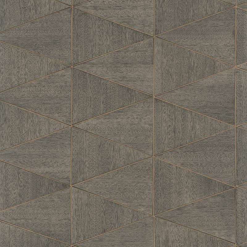 Обои Marburg Travertino 33060 Винил на флизелине (1,06*10,05) Коричневый/Серый, Геометрия/Ромб/Под дерево