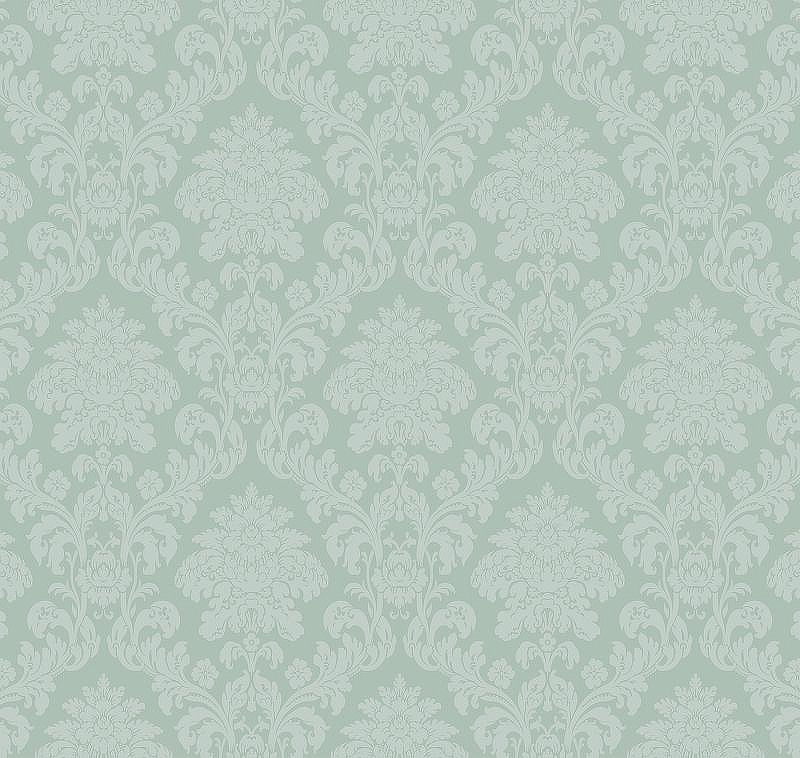 Обои Milassa Classic LS8 005 Флизелин (1*10,05) Зеленый, Дамаск