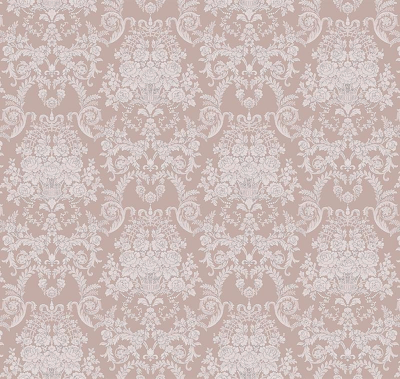 Обои Milassa Flos 1 007 Флизелин (1*10,05) Розовый, Дамаск