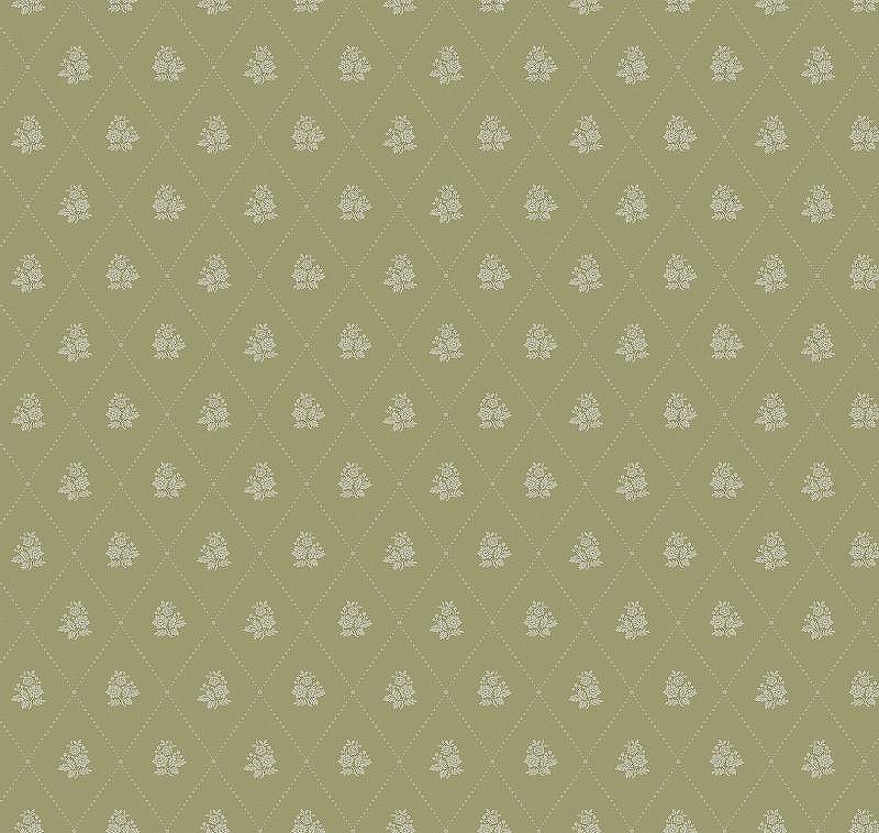 Обои Milassa Flos 2 005 Флизелин (1*10,05) Зеленый, Ромб/Цветы