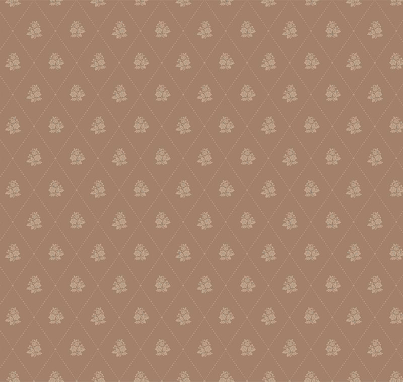 Обои Milassa Flos 2 012 Флизелин (1*10,05) Бежевый, Ромб/Цветы