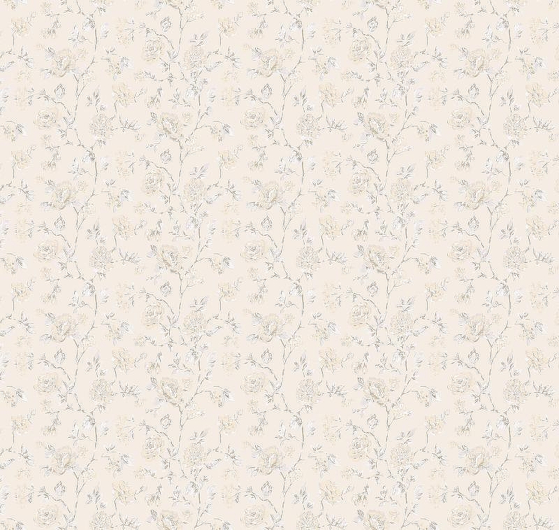 Обои Milassa Flos 3 001 Флизелин (1*10,05) Белый/Бежевый, Цветы