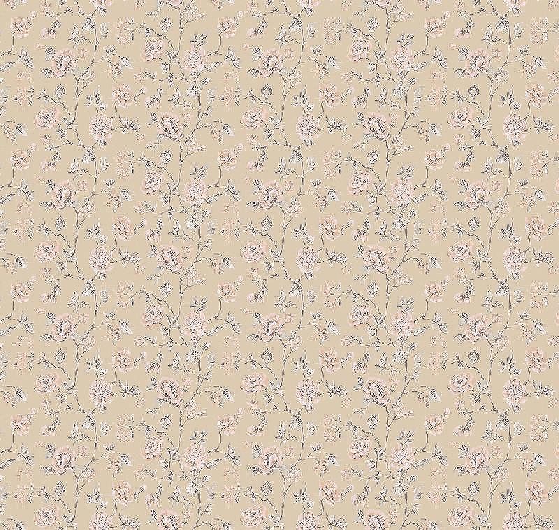 Обои Milassa Flos 3 012 Флизелин (1*10,05) Бежевый, Цветы