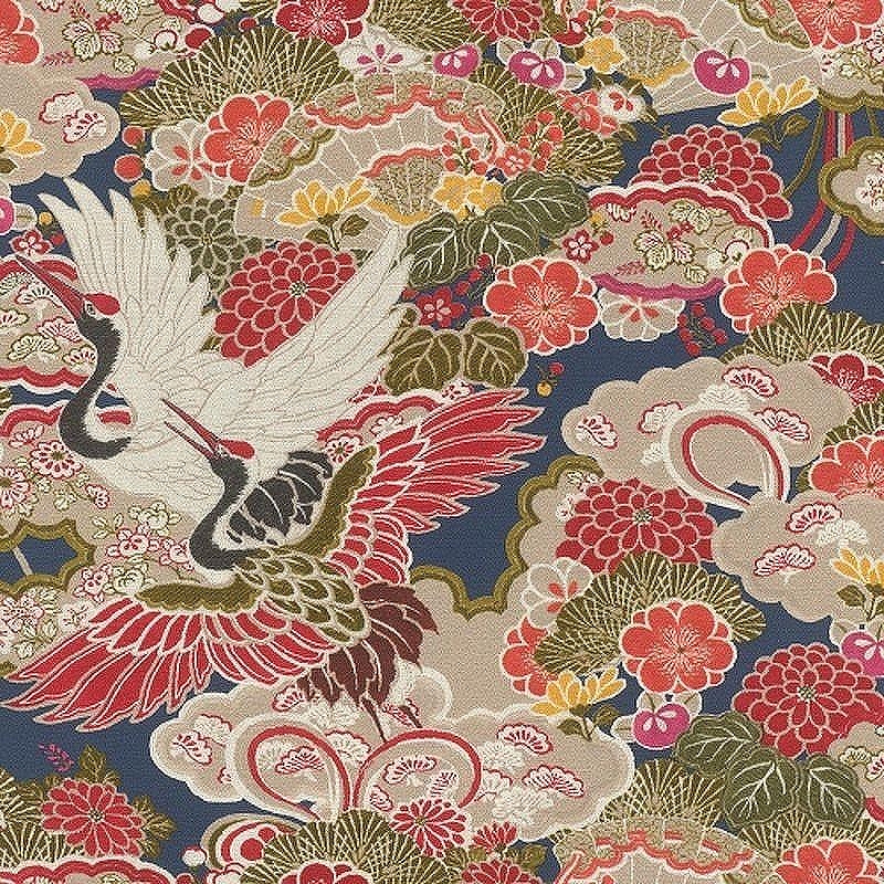 Обои RASCH Kimono 409352 Винил на флизелине (0,53*10,05) Разноцветный, Птицы