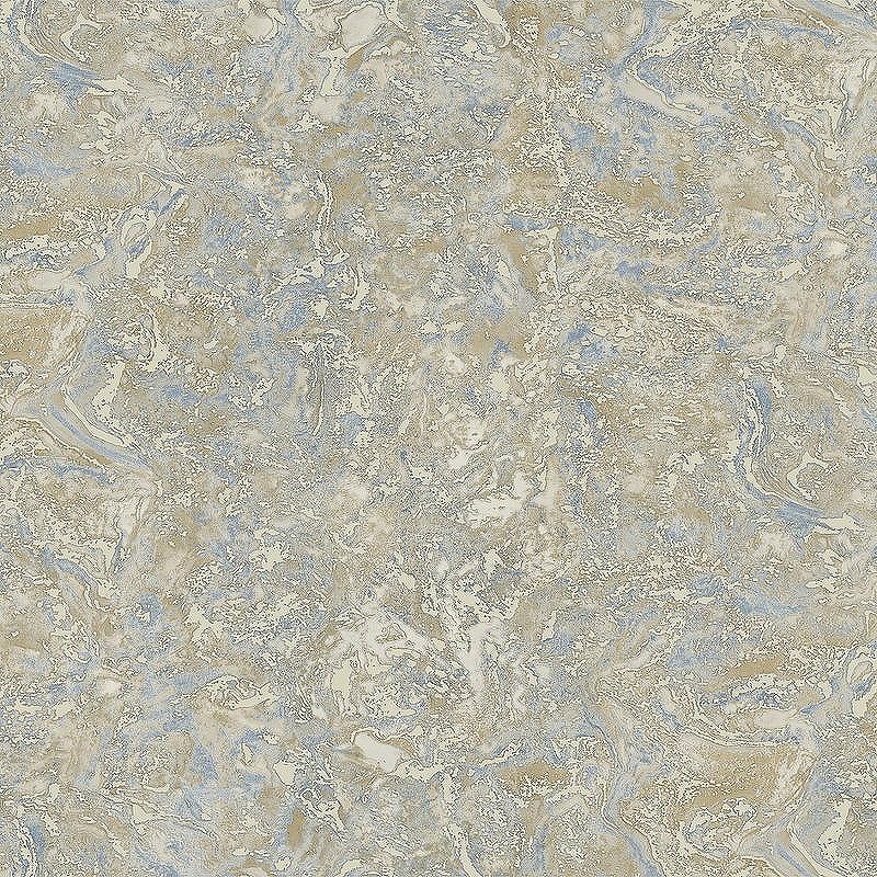 Обои Wiganford by Solo Hampton DTT2157 Винил на флизелине (1,06*10,05) Бежевый/Голубой/Золото, Мрамор/Штукатурка