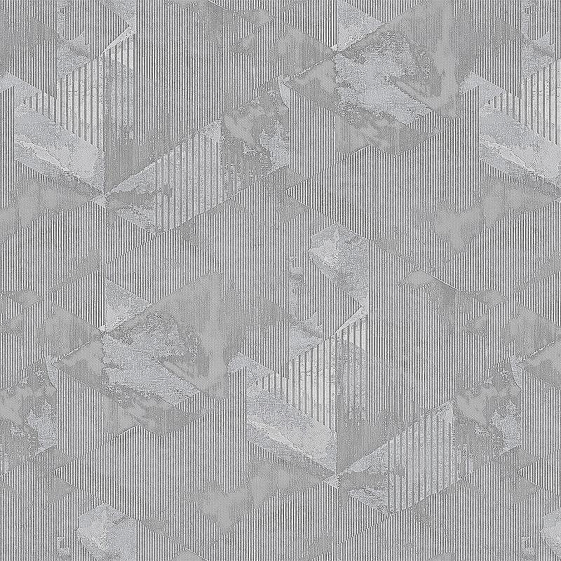Обои Wiganford by Solo Hampton DTT2211 Винил на флизелине (1,06*10,05) Серый/Серебряный, Геометрия