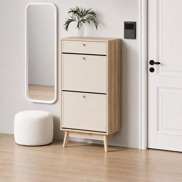 Обувница KONSENSA Лион Амьен 60x120x30 см 1 секция ЛДСП цвет бежевый