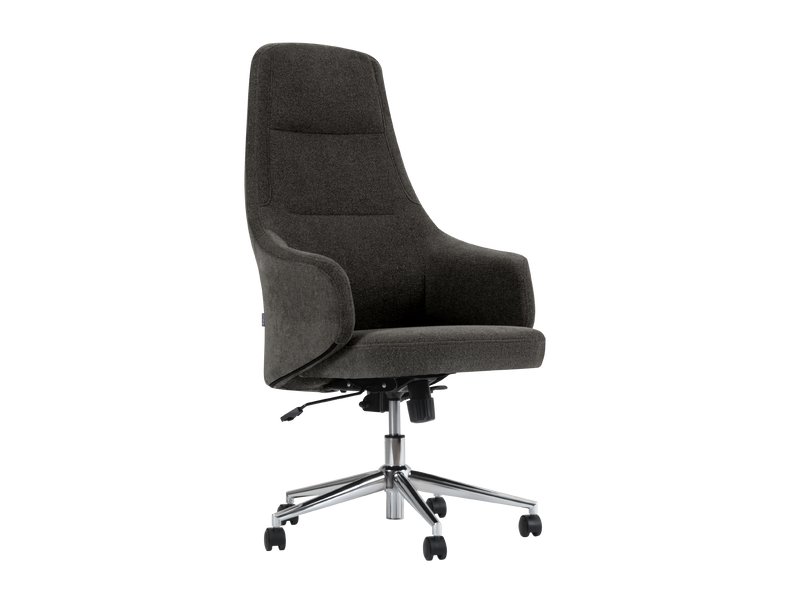 Офисное кресло Вернер Букле Темно-Серый/xром