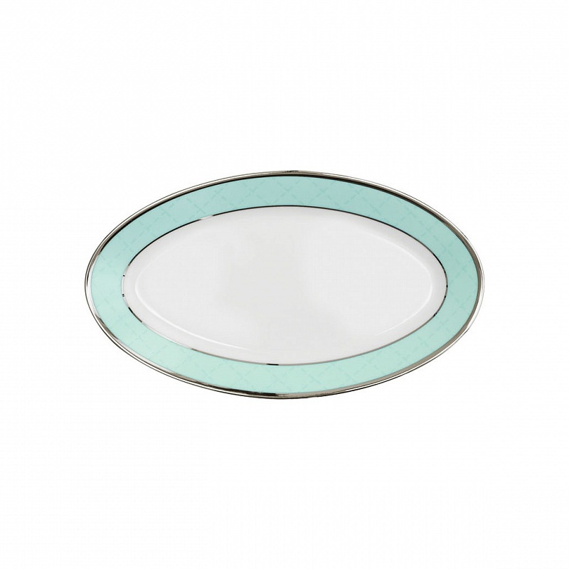 Овальное блюдо Porcel Mir Ethereal Blue 22х13 см