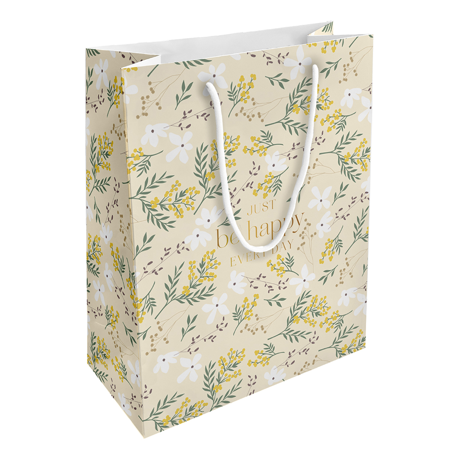 Пакет подарочный Be Smart Fleurs мимоза 25х32 см