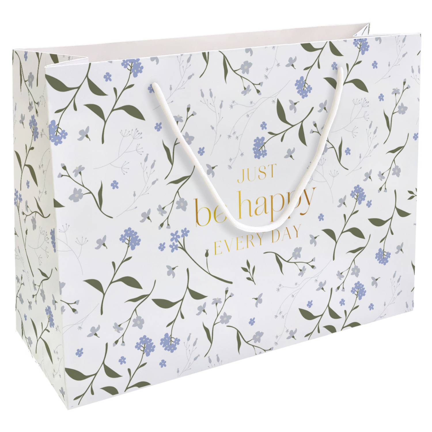 Пакет подарочный Be Smart Fleurs незабудки 36х26 см