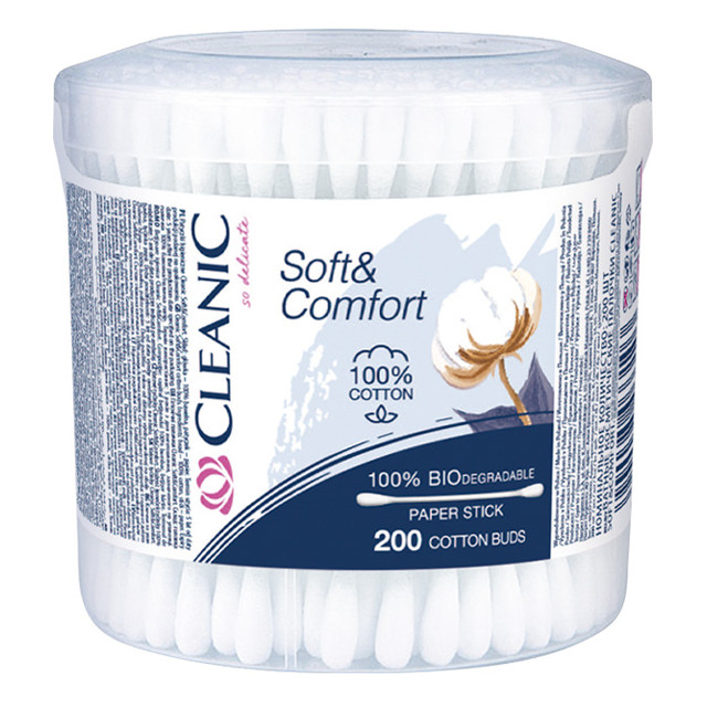 палочки гигиенические CLEANIC Soft&Comfort 200шт банка
