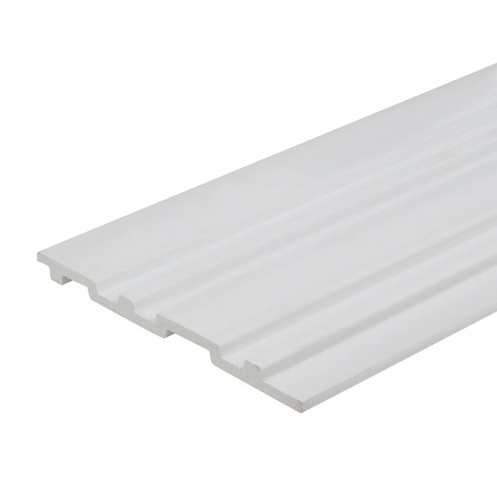 Панель декоративная из экополимера 3D 120х2700х9 мм Grace Rail East белая 0,32 кв.м