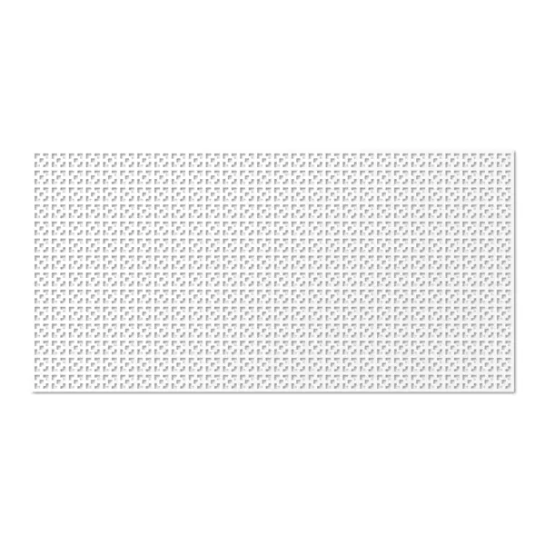 Панель ХДФ 120x60 см цвет дамаско белый
