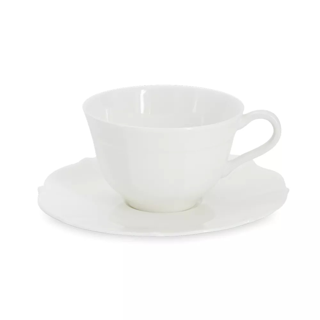 Пара чайная Anna Lafarg Emily Lotus white, 250 мл, фарфор, белый, AL-1203L-E11