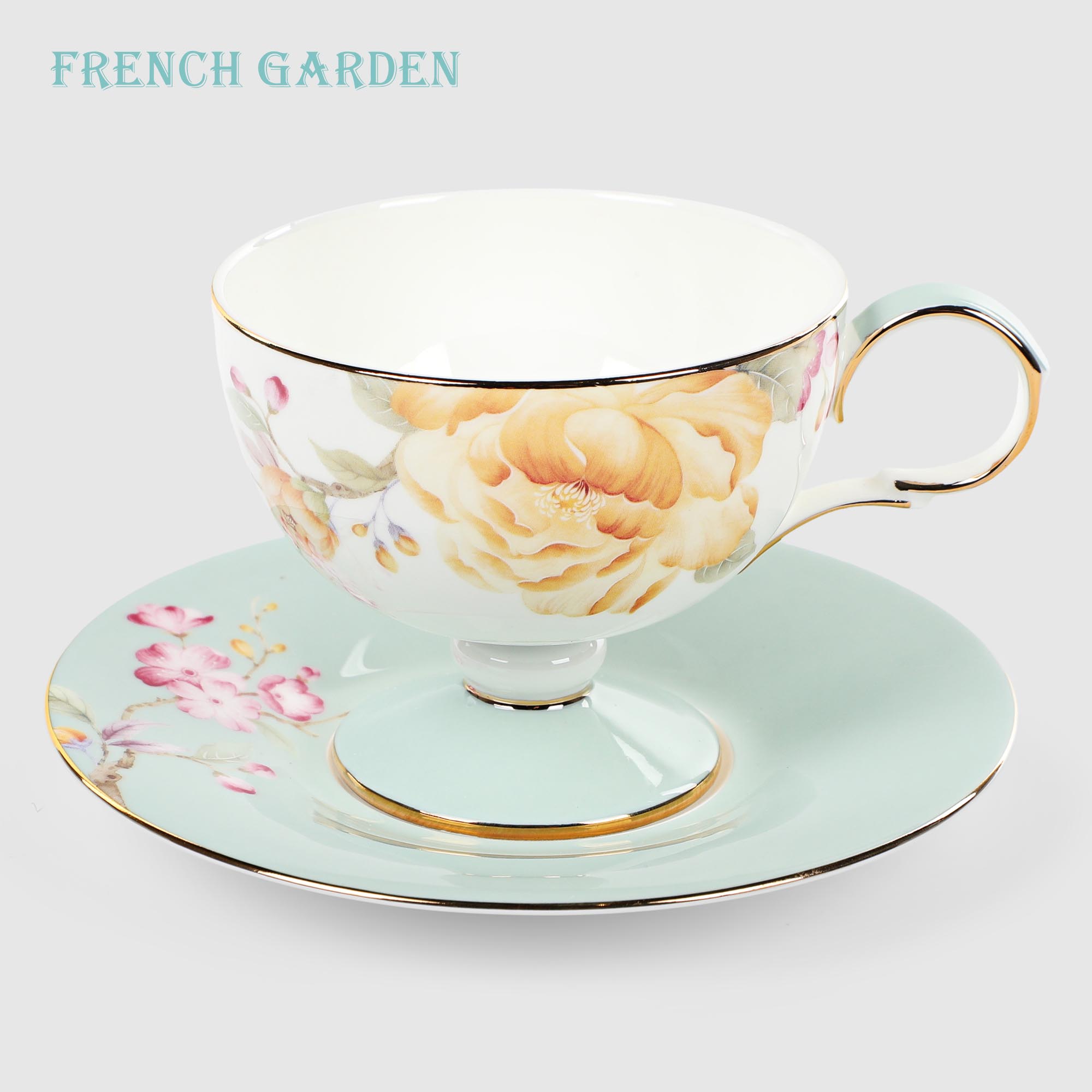 Пара чайная French garden Чайная роза 220 мл, блюдце 15 см