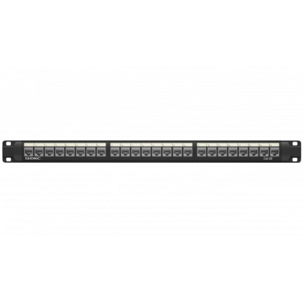 Патч-панель экранированная DKC 1U 19 дюйм RJ45 CAT5е 24 модуля (RN5PPF24)