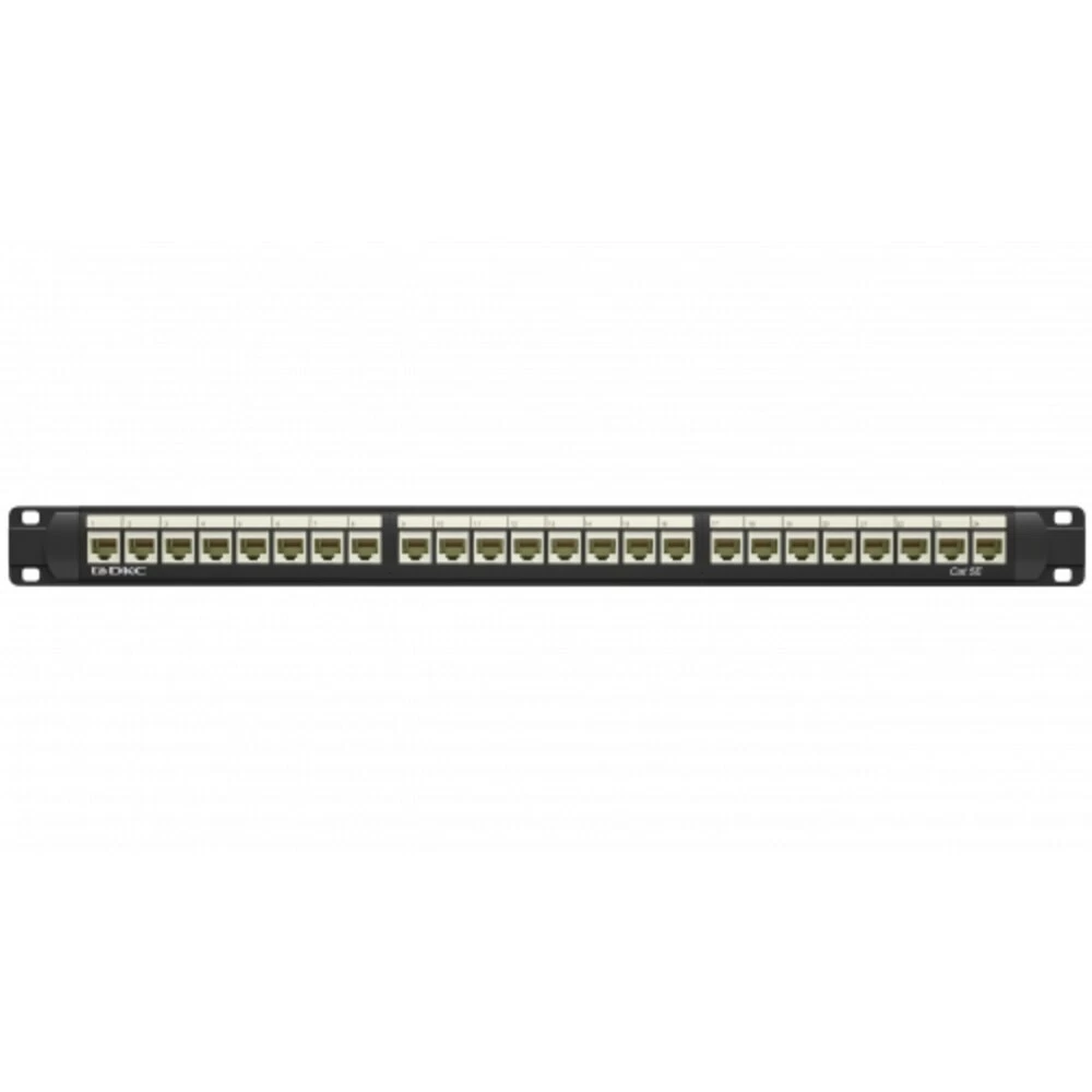 Патч-панель неэкранированная DKC 1U 19 дюйм RJ45 CAT5е 24 модуля (RN5PPU24)