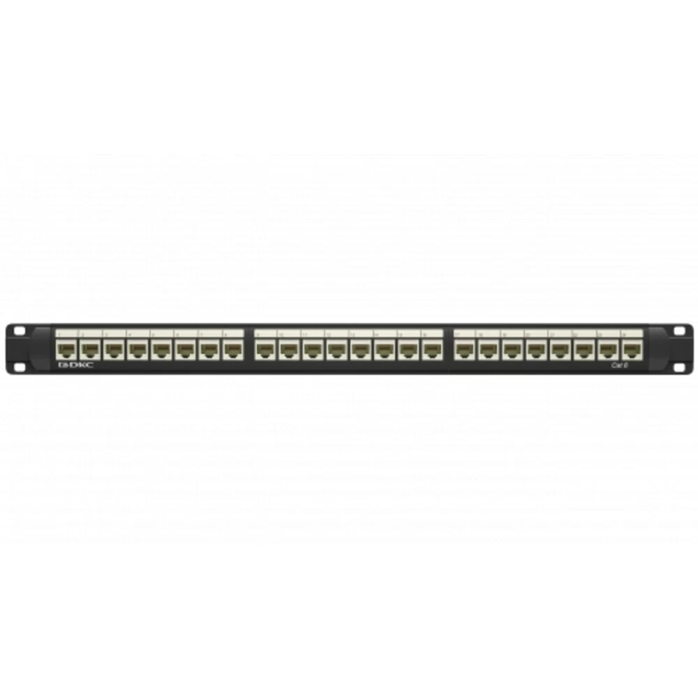 Патч-панель неэкранированная DKC 1U 19 дюйм RJ45 CAT6 24 модуля (RN6PPU24)