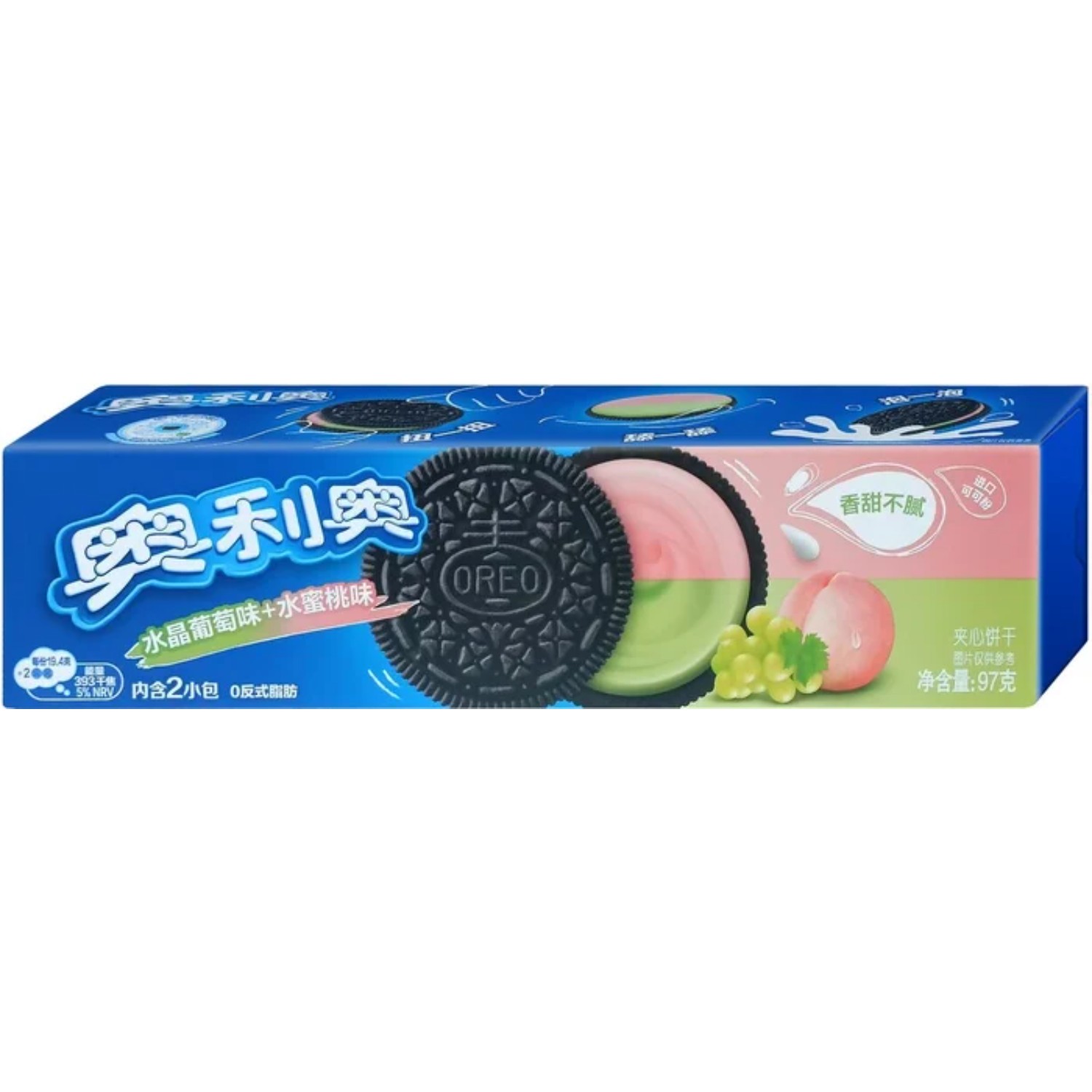 Печенье Oreo со вкусом винограда и персика 95 г
