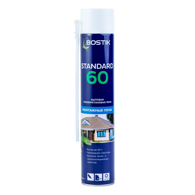 пена монтажная BOSTIK Standard 60 бытовая 750мл, арт.20020017