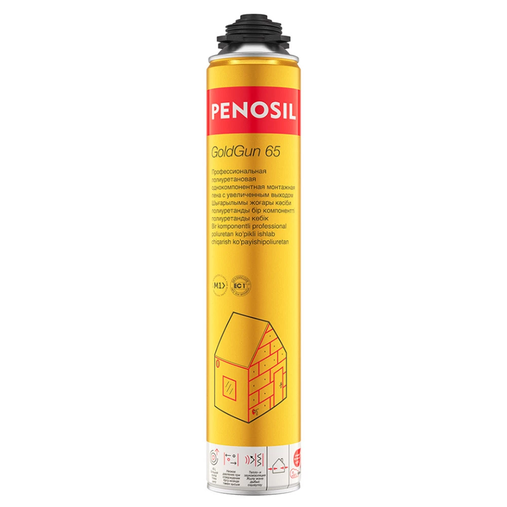 Пена монтажная профессиональная Penosil GoldGun 65 всесезонная 875 мл