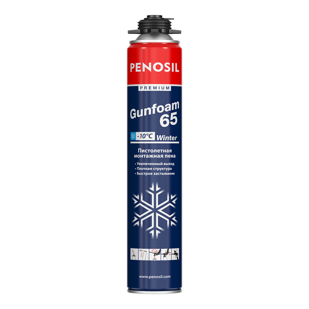 Пена монтажная профессиональная Penosil Premium Gunfoam 65 / Nordic Gunfoam 65 зимняя 850 мл