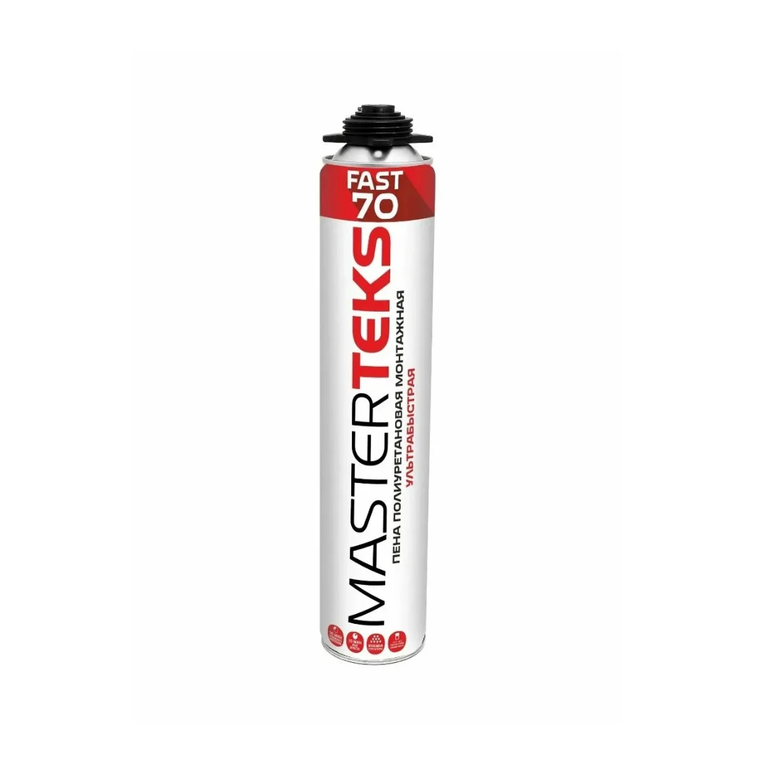Пена полиуретановая MasterTeks 70 FAST ПРО ультрабыстрая всесезонная 910 мл