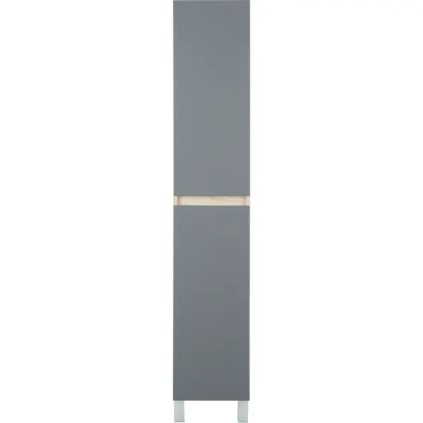 Пенал напольный Соло 180x30x30 см цвет серый