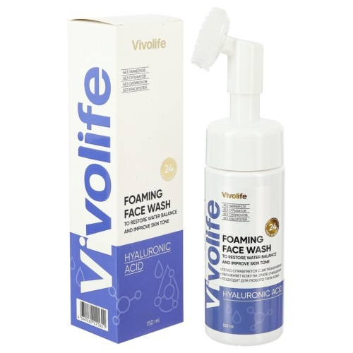 Пенка для умывания Vivolife с гиалуроновой кислотой 150 мл