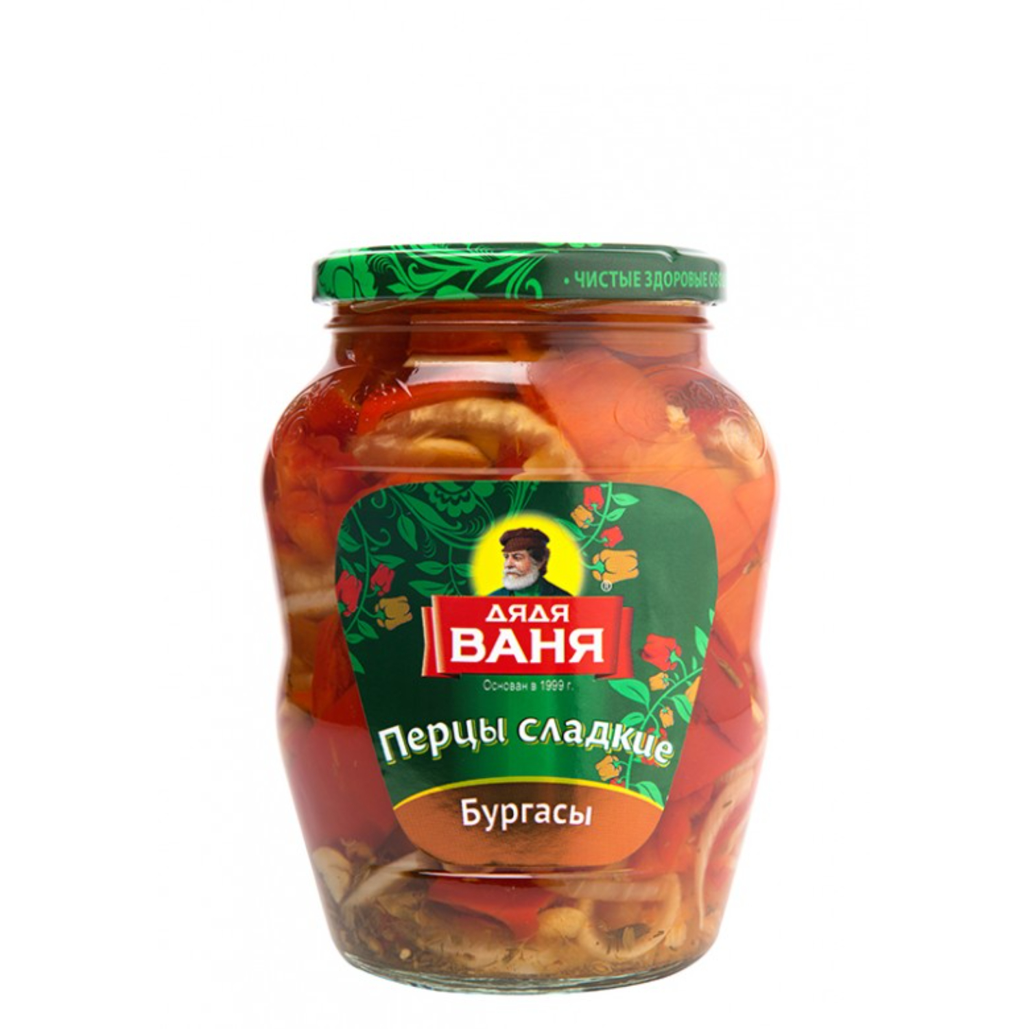 Перцы сладкие Бургасы Дядя Ваня стеклянная банка, 680 г