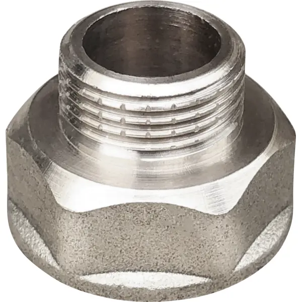 Переходник Valfex 1/2"x3/8" ВР-НР мм никелированная латунь VF.592.N.012.038.BIR